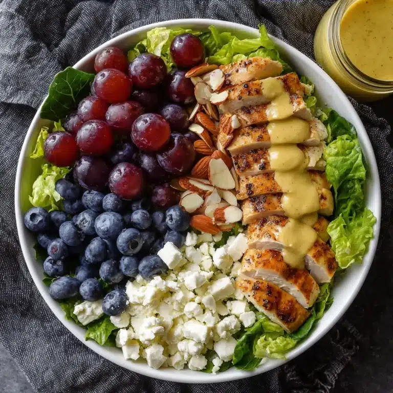Rainbow Chicken Salad with Almond Honey Mustard Dressing Recipe