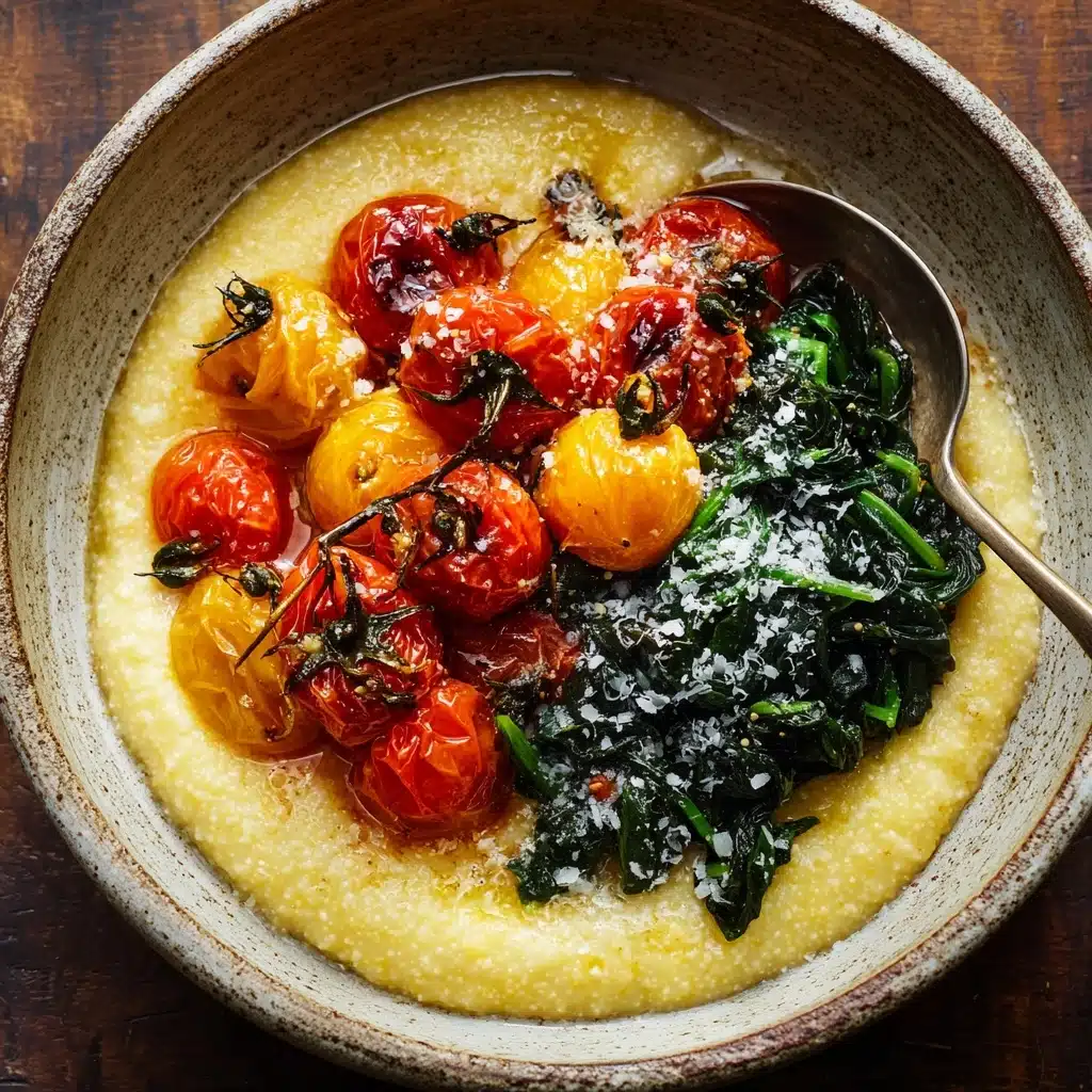 Roasted Tomatoes with Goat Cheese Polenta Recipe - Recipe Image