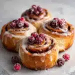 Cream Cheese Danishes with Sugared Cranberries and Butter Glaze Recipe