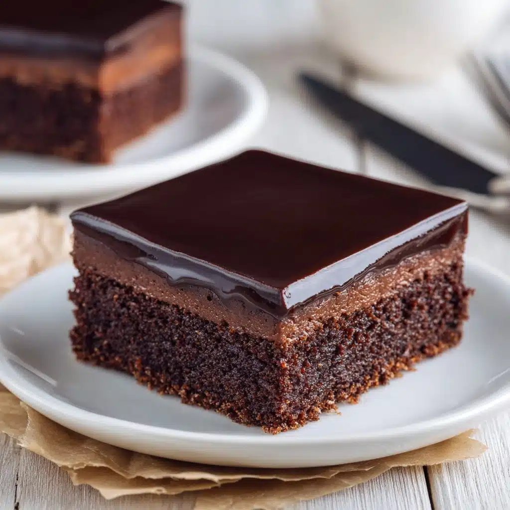 Fudgy Chocolate Cake Bars Recipe - Recipe Image