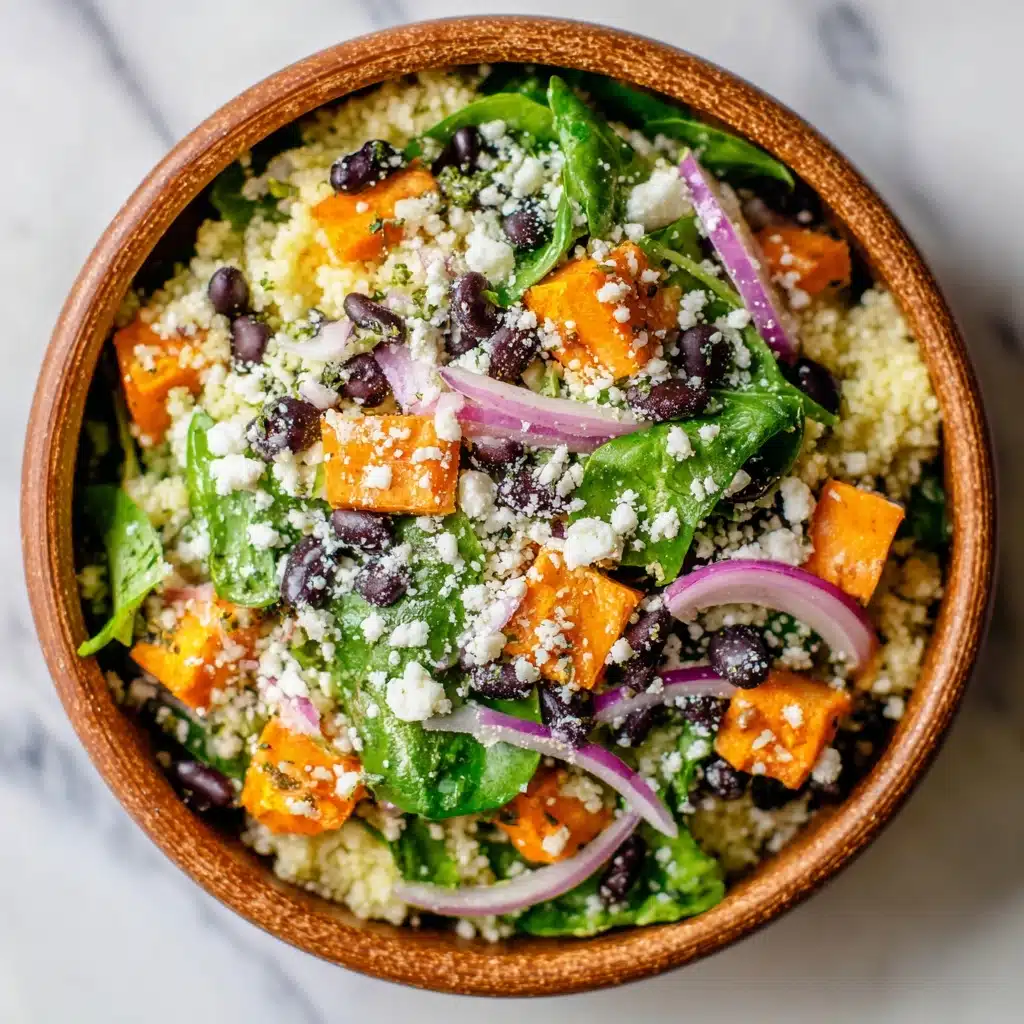 Couscous Salad with Lime Basil Vinaigrette Recipe - Recipe Image