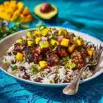 Caribbean Jerk Salmon Bowl with Mango Salsa Recipe