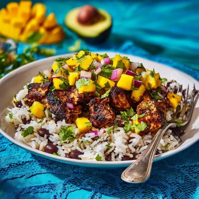 Caribbean Jerk Salmon Bowl with Mango Salsa Recipe