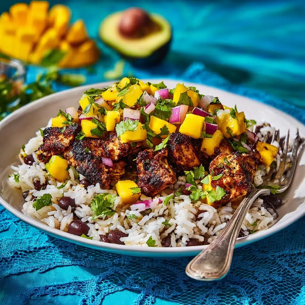 Caribbean Jerk Salmon Bowl with Mango Salsa Recipe - Recipe Image