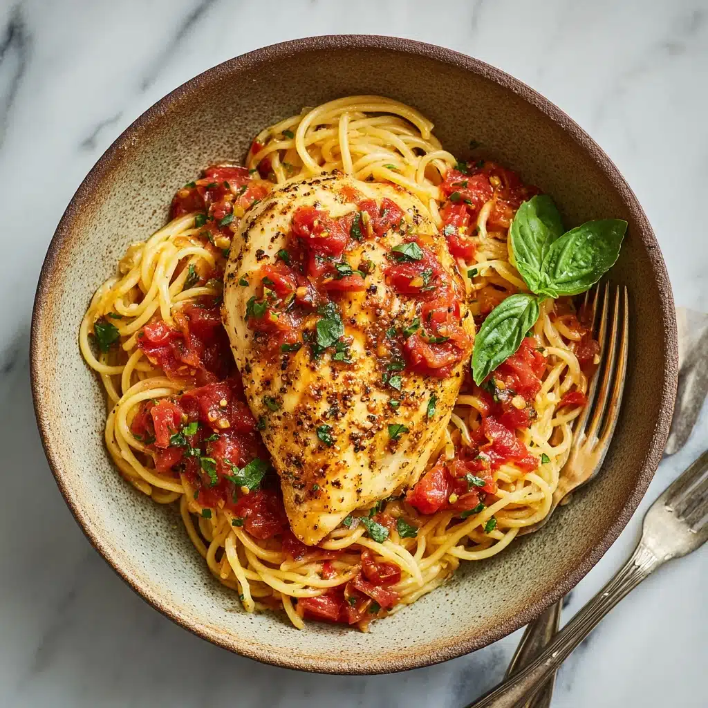 Garlic Basil Chicken with Tomato Butter Sauce Recipe - Recipe Image