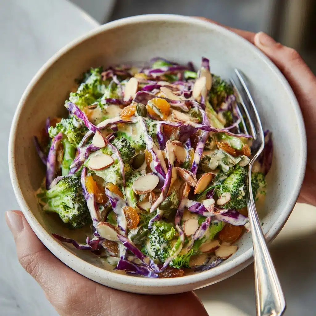 Broccoli Salad with Creamy Almond Dressing Recipe - Recipe Image