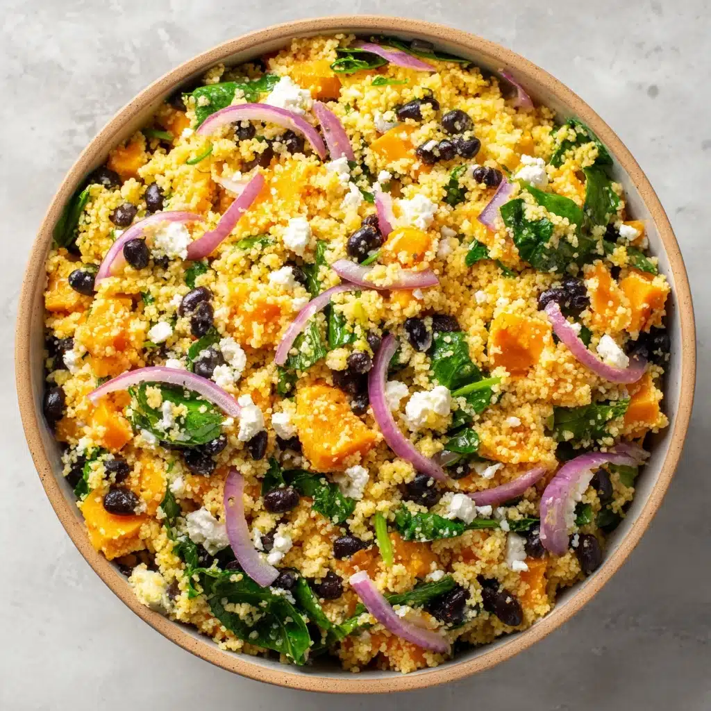 Couscous Salad with Lime Basil Vinaigrette Recipe - Recipe Image