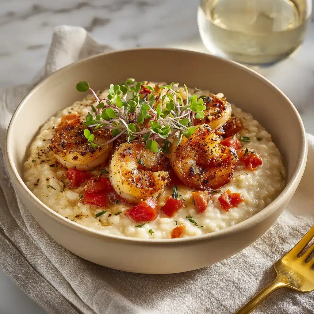 Pesto Shrimp and Parmesan Risotto Recipe - Recipe Image