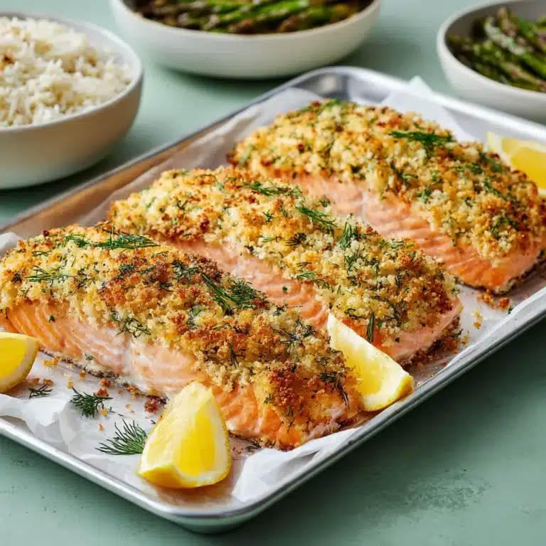 Baked Salmon with Panko-Dill Crust Recipe