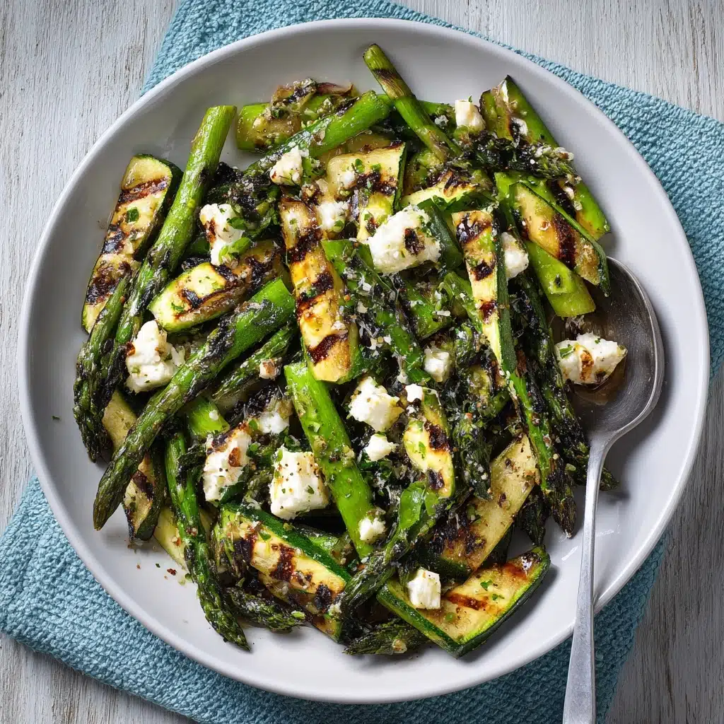 Grilled Asparagus Salad with Lemon & Feta Recipe
