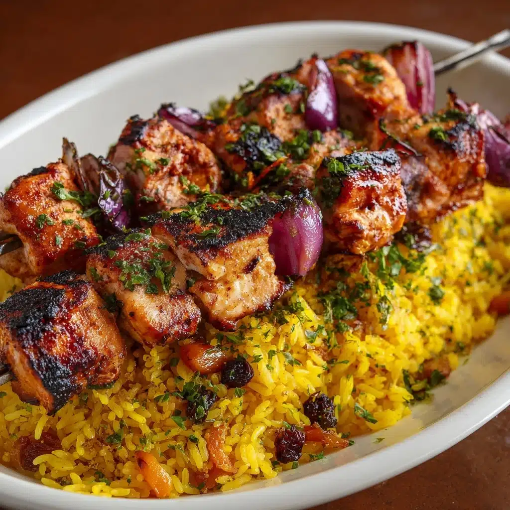 Middle Eastern-Style Grilled Chicken Kabobs Recipe - Recipe Image