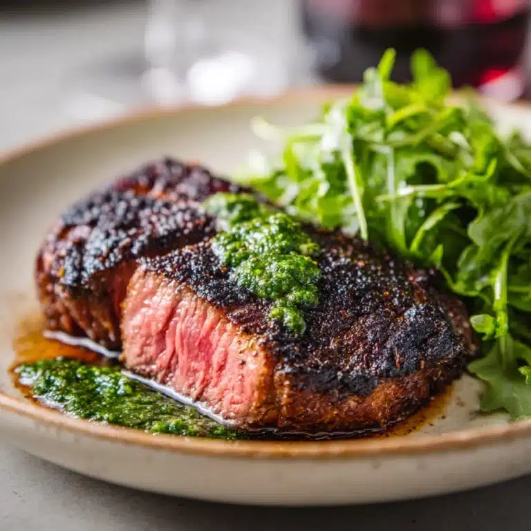 Grilled Beef Tenderloin Filets with Chimichurri Sauce Recipe