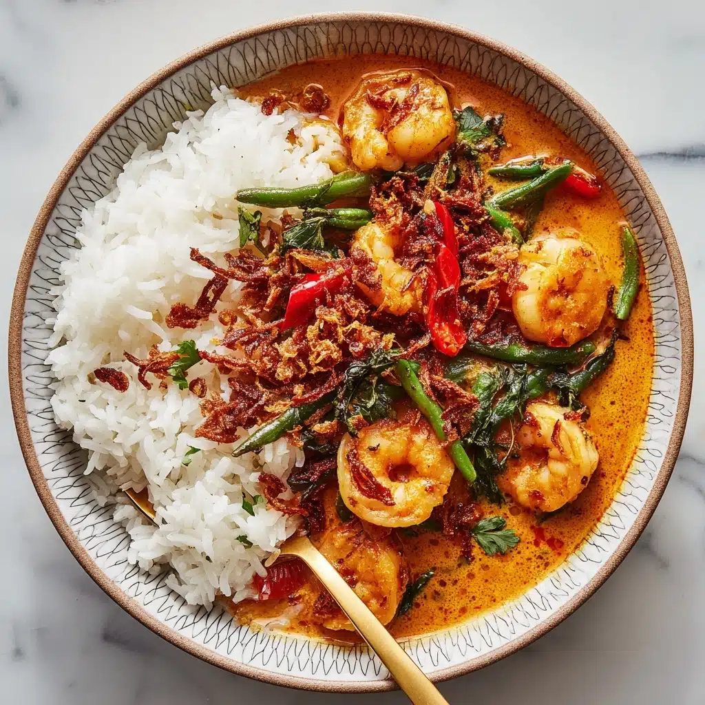 Thai Shrimp Curry with Yummy Shallot Crispies Recipe - Recipe Image