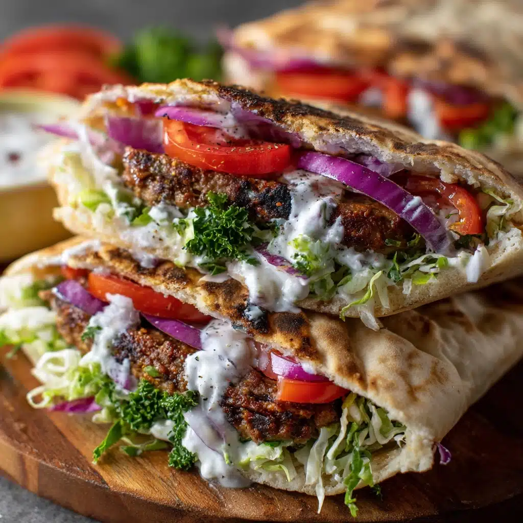 Greek-Style Lamb Burgers Recipe - Recipe Image