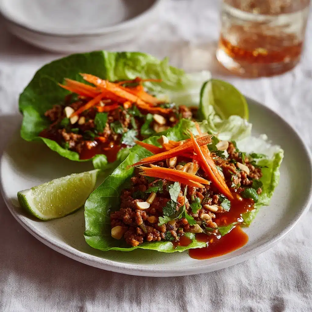 Thai-Style Minced Chicken Lettuce Cups Recipe - Recipe Image