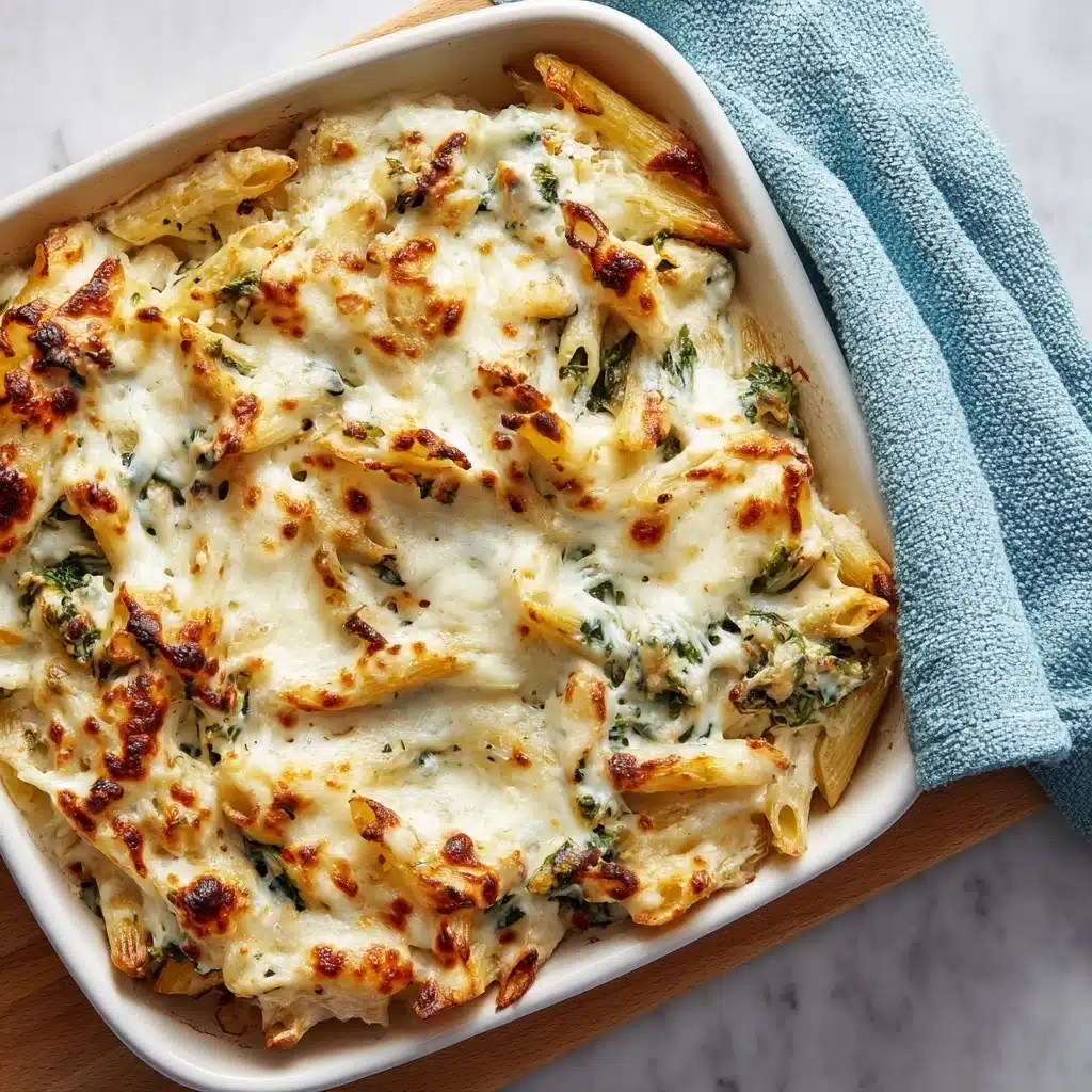 Baked Penne with Spinach, Ricotta & Fontina Recipe - Recipe Image