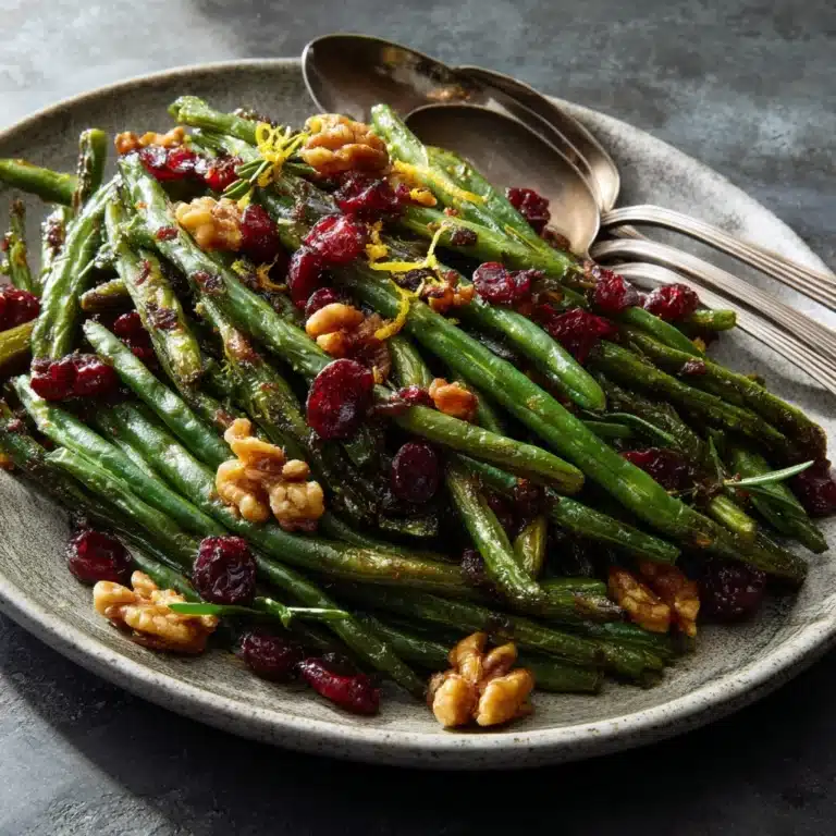 Roasted Green Beans with Cranberries and Walnuts Recipe