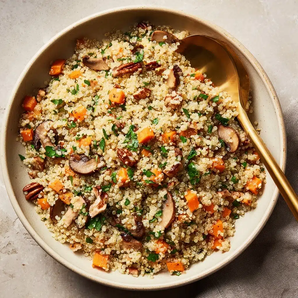 Quinoa Pilaf with Shiitake Mushrooms, Carrots and Pecans Recipe - Recipe Image