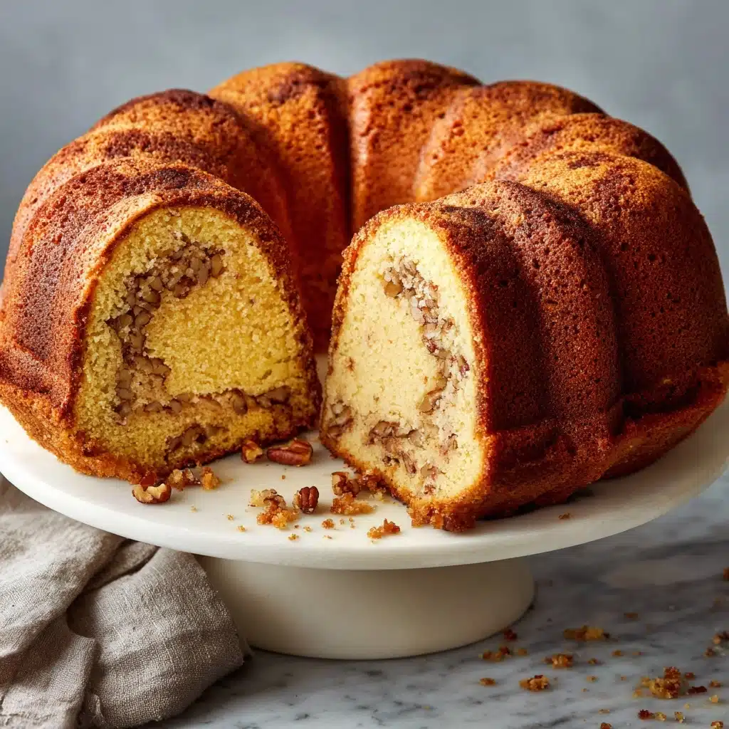 Sour Cream Coffee Cake with Cinnamon-Walnut Swirl Recipe - Recipe Image