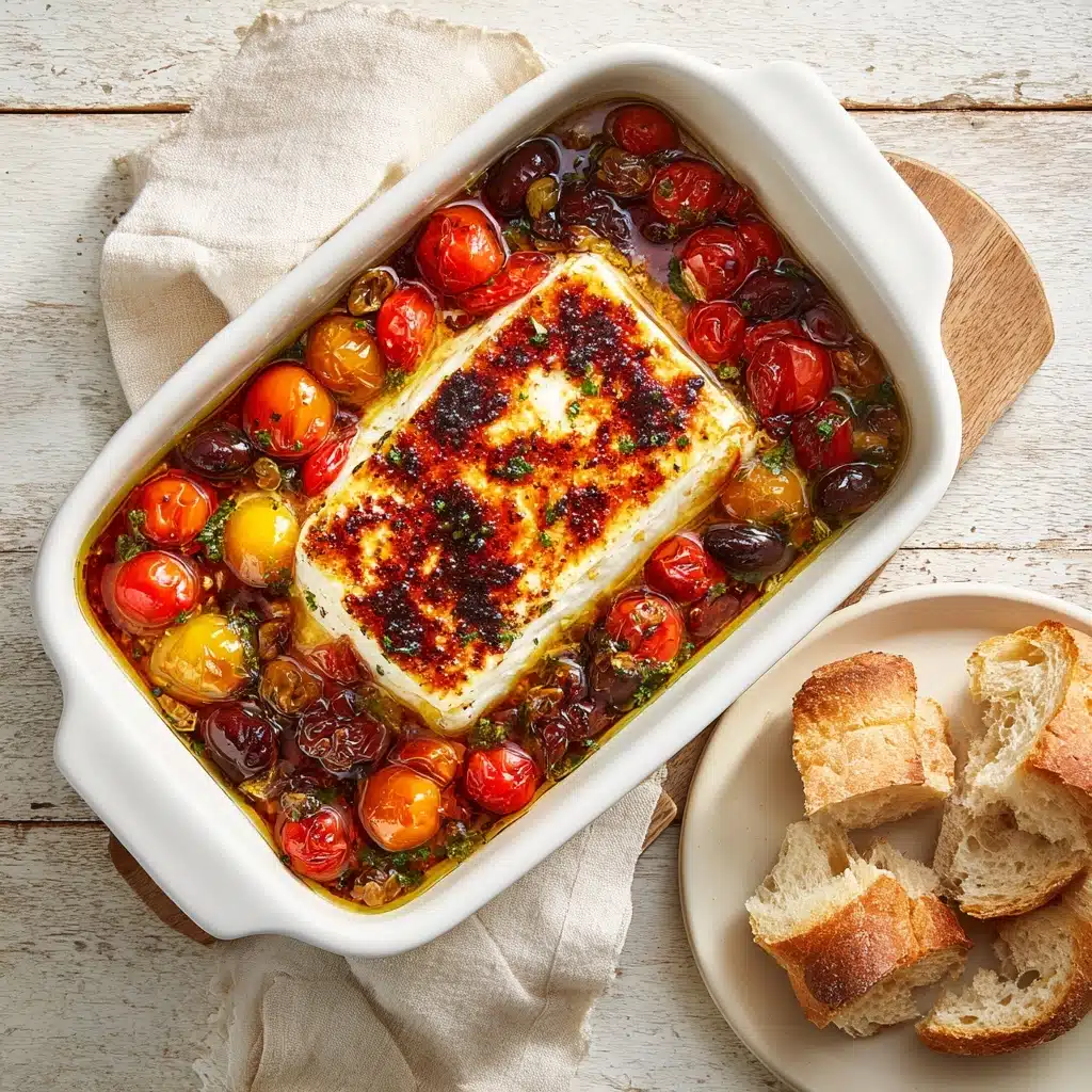 Broiled Feta with Garlicky Tomatoes & Capers Recipe - Recipe Image