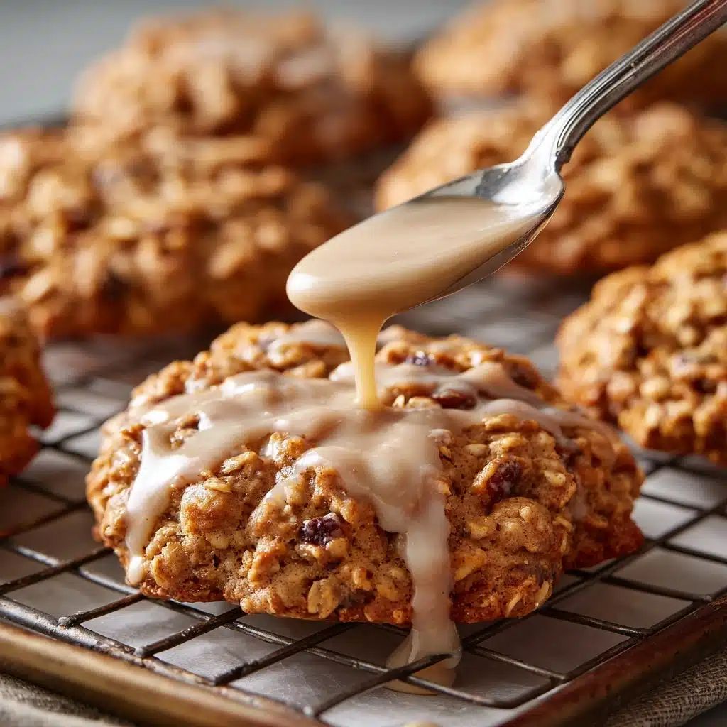 Glazed Oatmeal Maple Scones with Pecans & Currants Recipe - Recipe Image