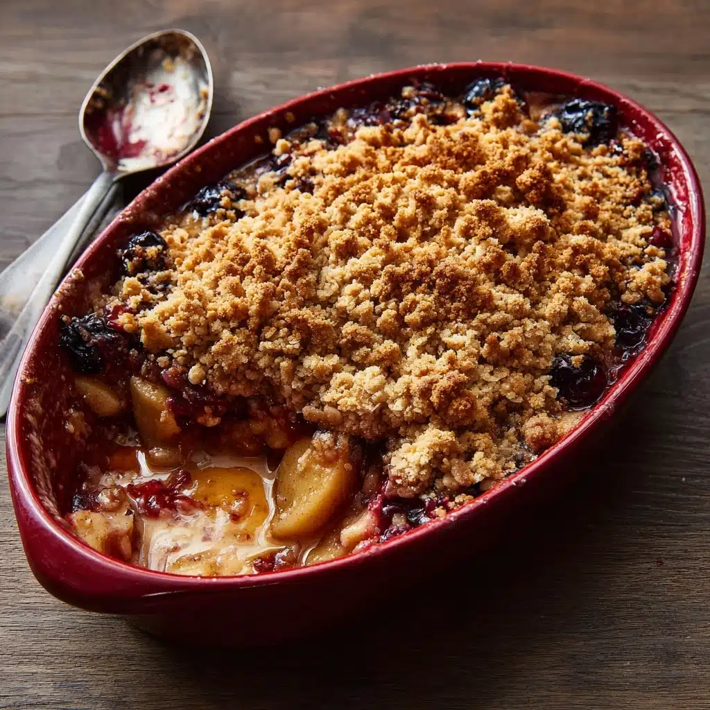 Pear & Dried Cherry Crisp with Walnut Streusel Recipe - Recipe Image