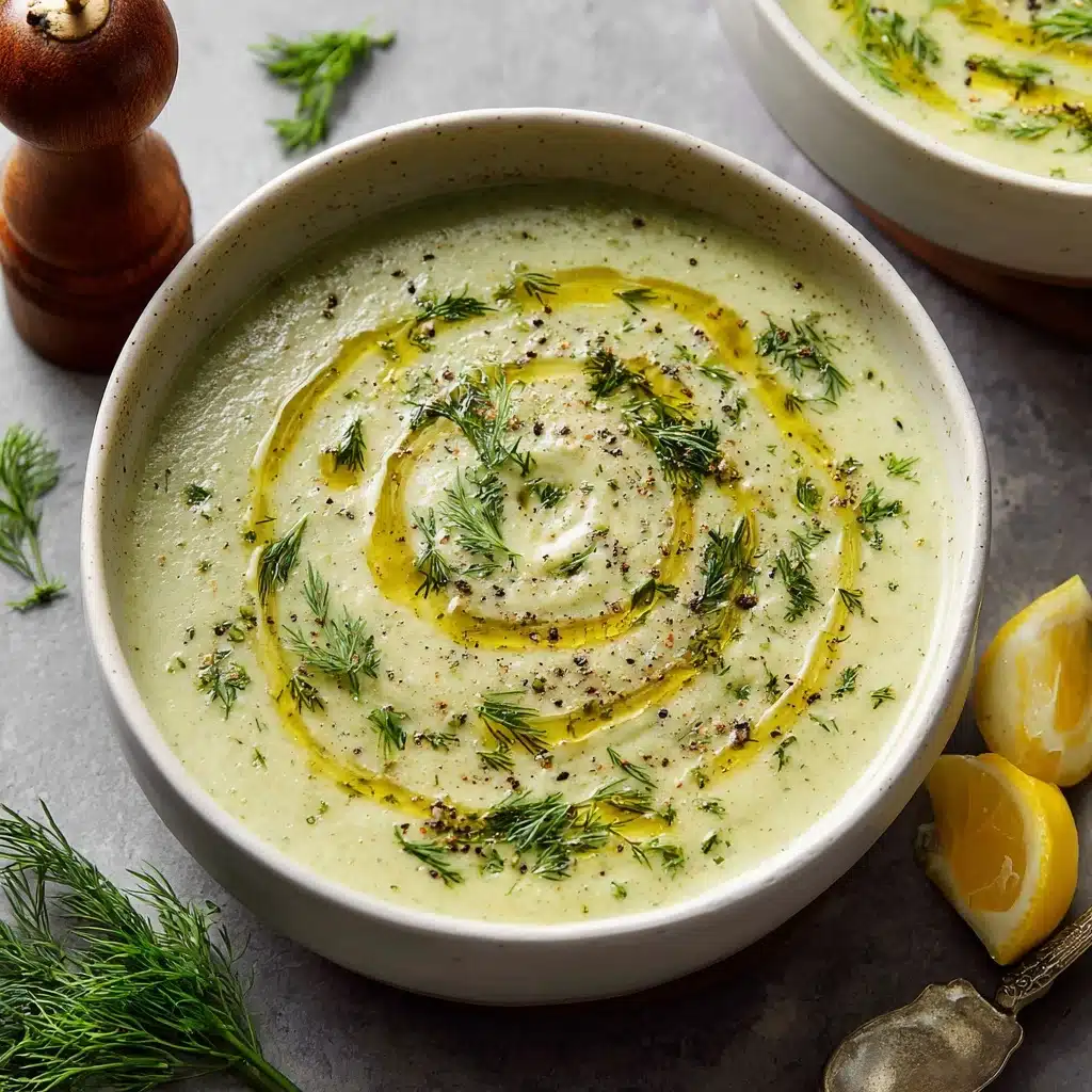 Creamy Zucchini Soup with Walnuts and Dill Recipe - Recipe Image