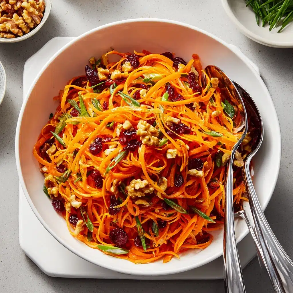 Carrot Slaw with Cranberries, Walnuts & Citrus Vinaigrette Recipe - Recipe Image