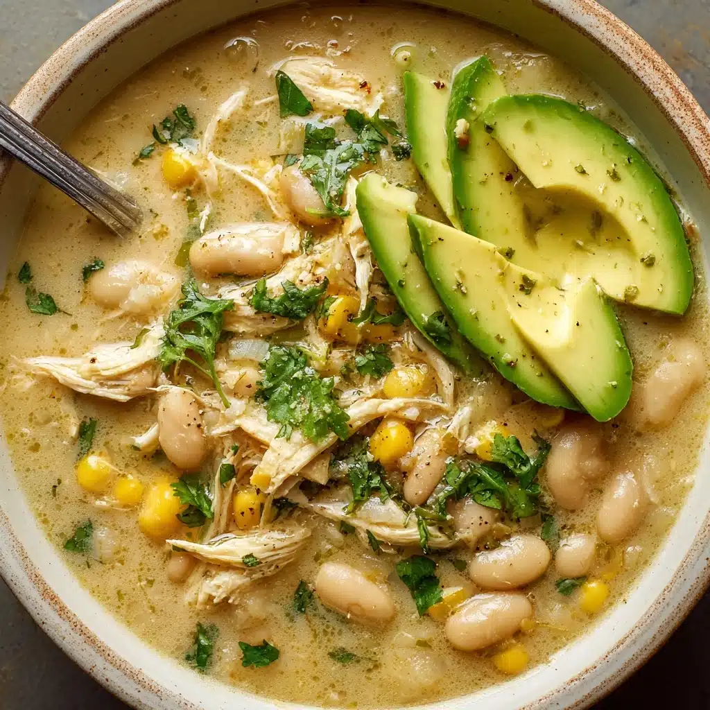 Slow Cooker Creamy Green Chile Chicken Enchilada Soup Recipe - Recipe Image