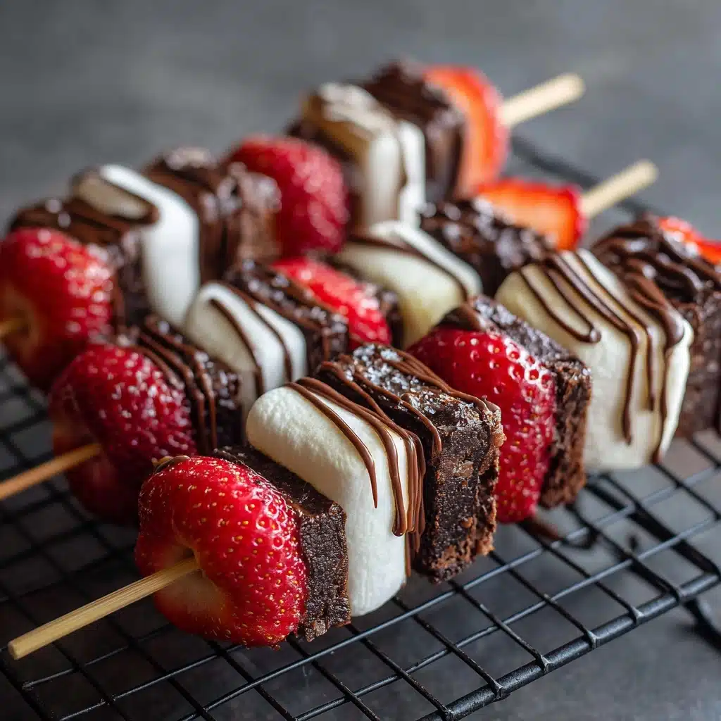Strawberry Brownie Kabobs Recipe