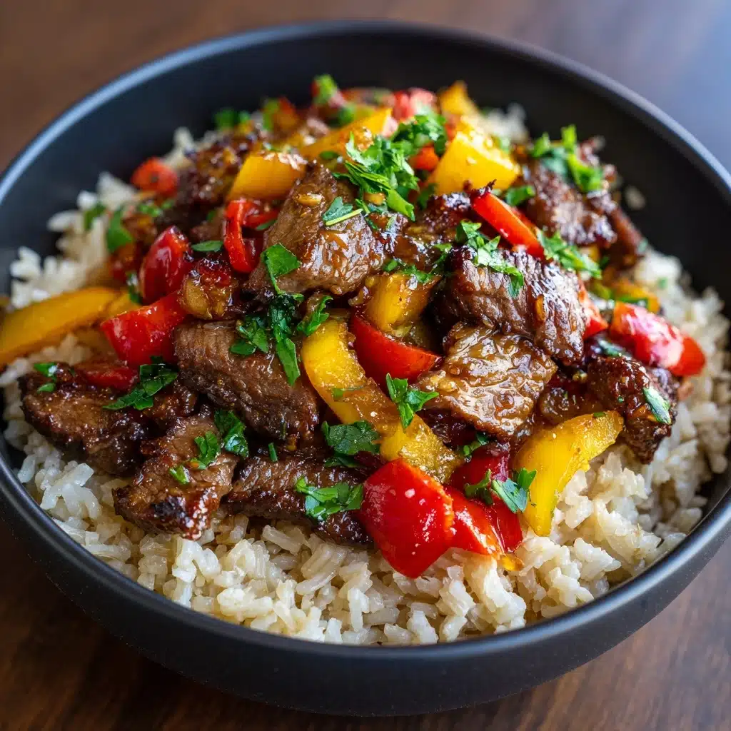 Beef and Pepper Rice Bowl Recipe - Recipe Image