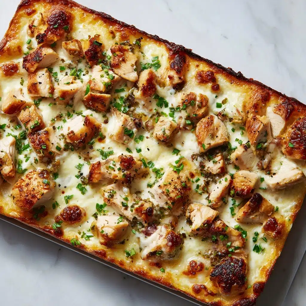 White Garlic Chicken Pizza Recipe - Recipe Image