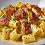 Creamy Garlic Butter Chicken and Rigatoni in Parmesan Sauce Recipe