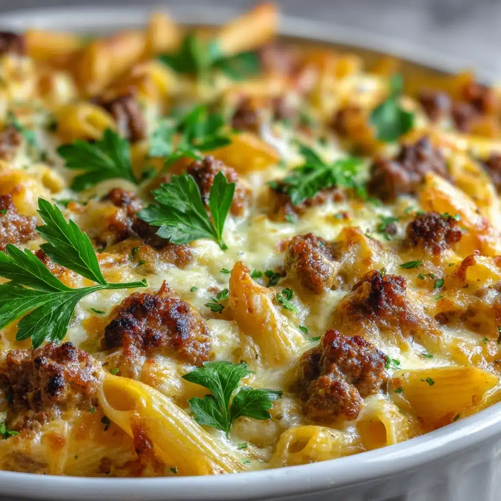 Loaded Cheeseburger Alfredo Pasta Recipe