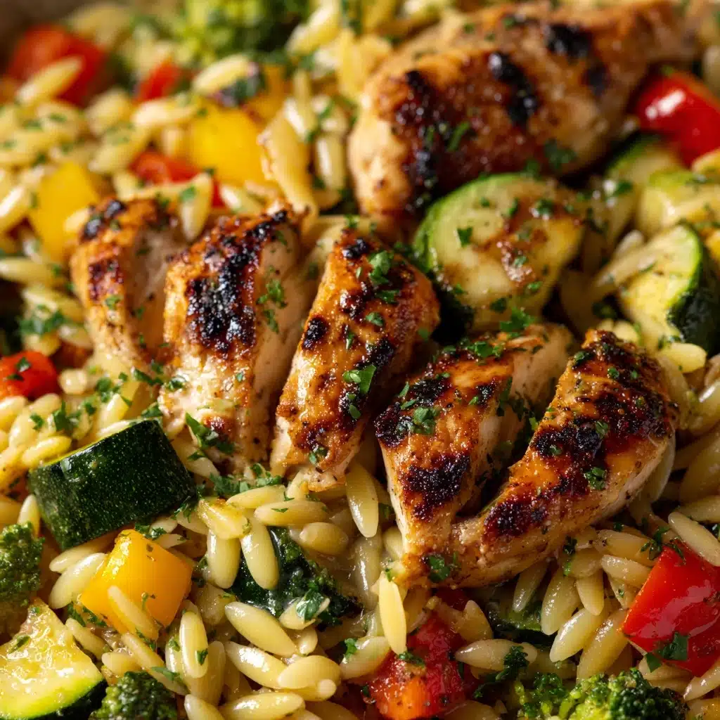 Lemon Chicken & Veggie Orzo Stir Fry Recipe - Recipe Image