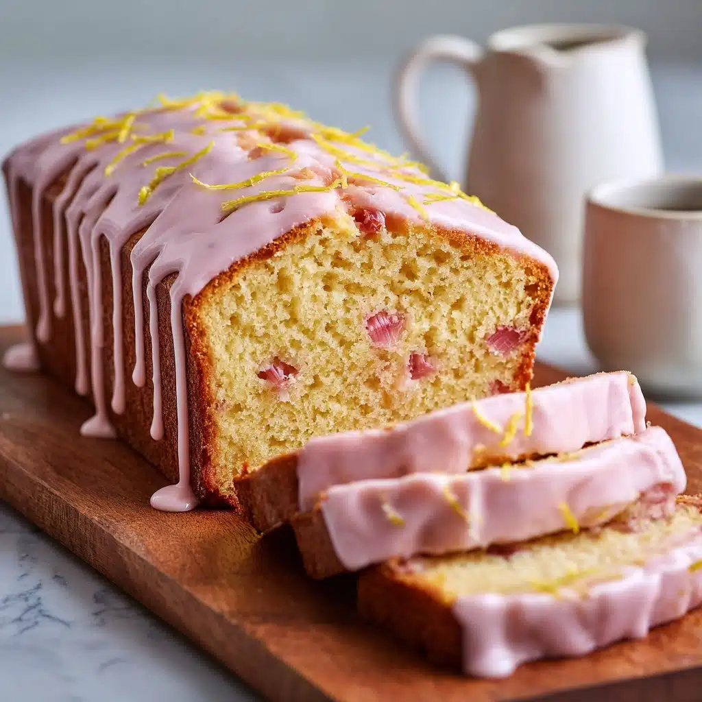 Lemon Rhubarb Loaf With Glaze Recipe - Recipe Image