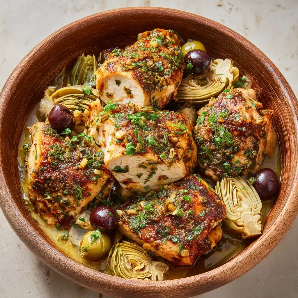 Mediterranean Lemon Chicken with Artichokes & Olives Recipe - Recipe Image