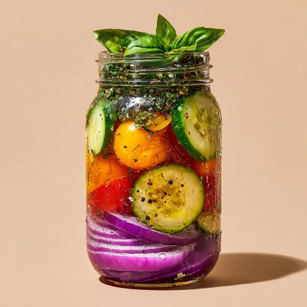 Pickled Cherry Tomatoes, Red Onions, and Cucumbers Recipe - Recipe Image
