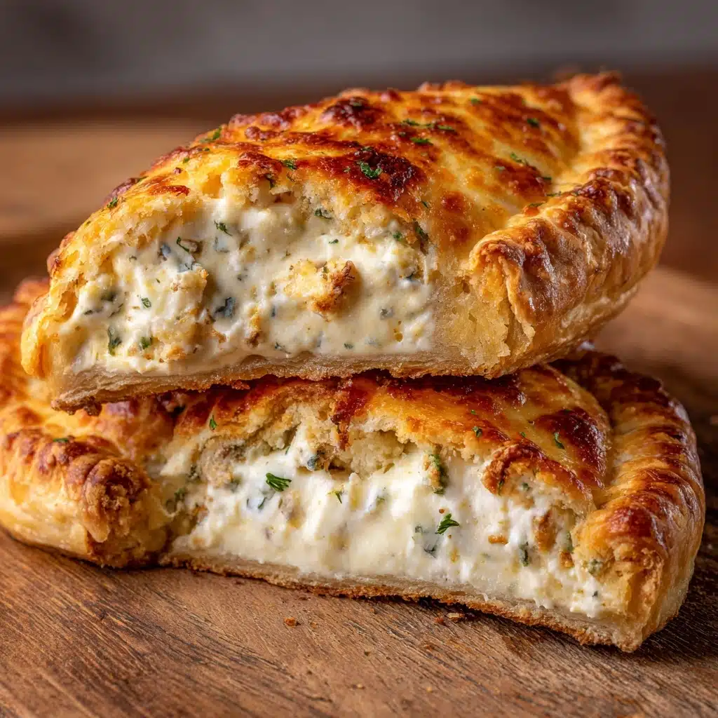 Chicken Alfredo Air Fryer Calzones Recipe - Recipe Image