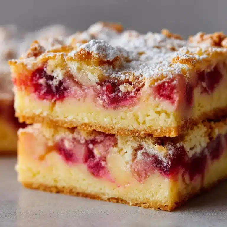 Rhubarb Custard Bars Recipe