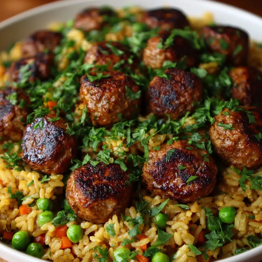 Meatballs and Rice Recipe (One Skillet) Recipe - Recipe Image