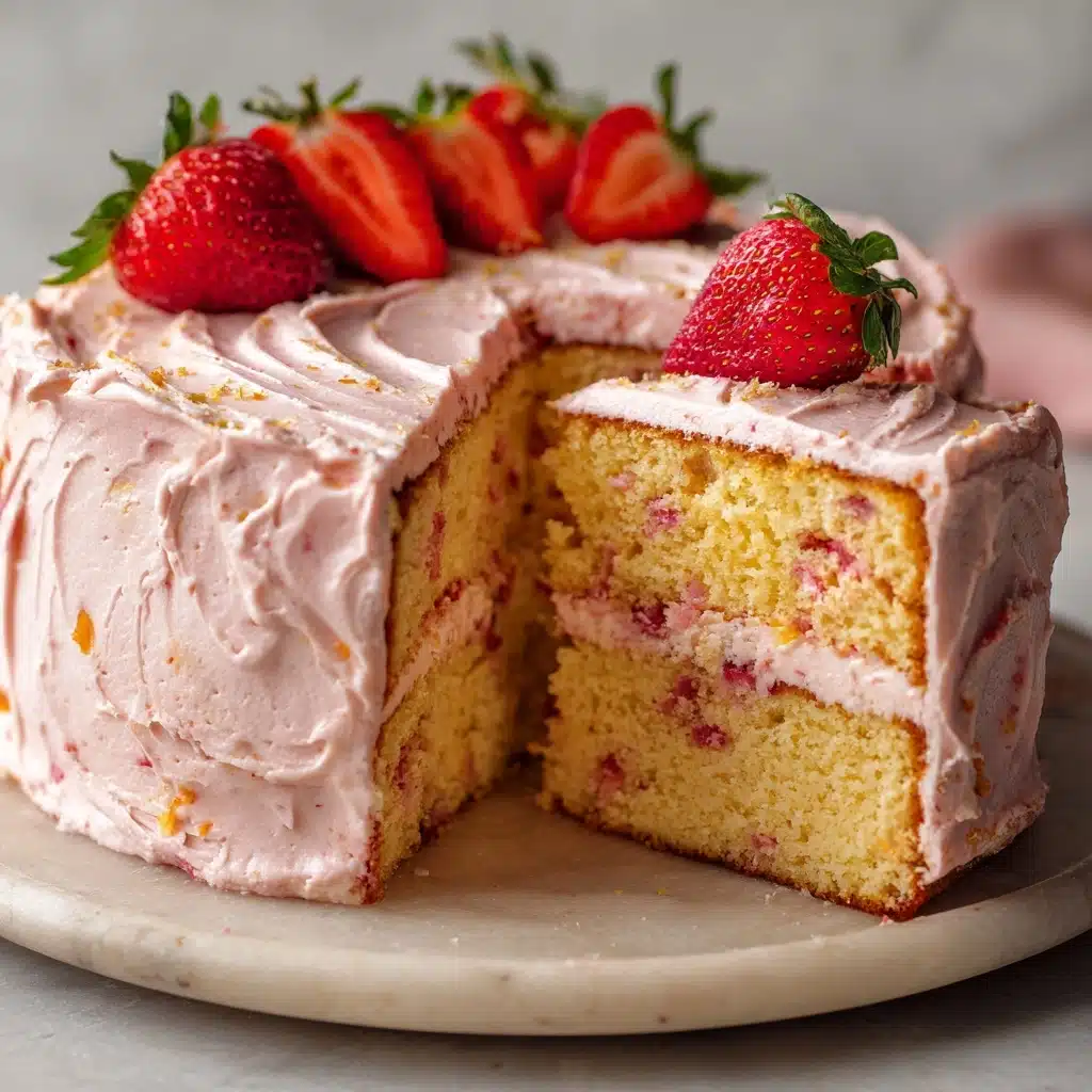 ke with Strawberry Cream Cheese Frosting Recipe - Recipe Image