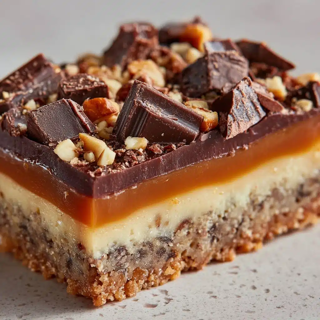 Caramel Chocolate Crunch Bars Recipe - Recipe Image