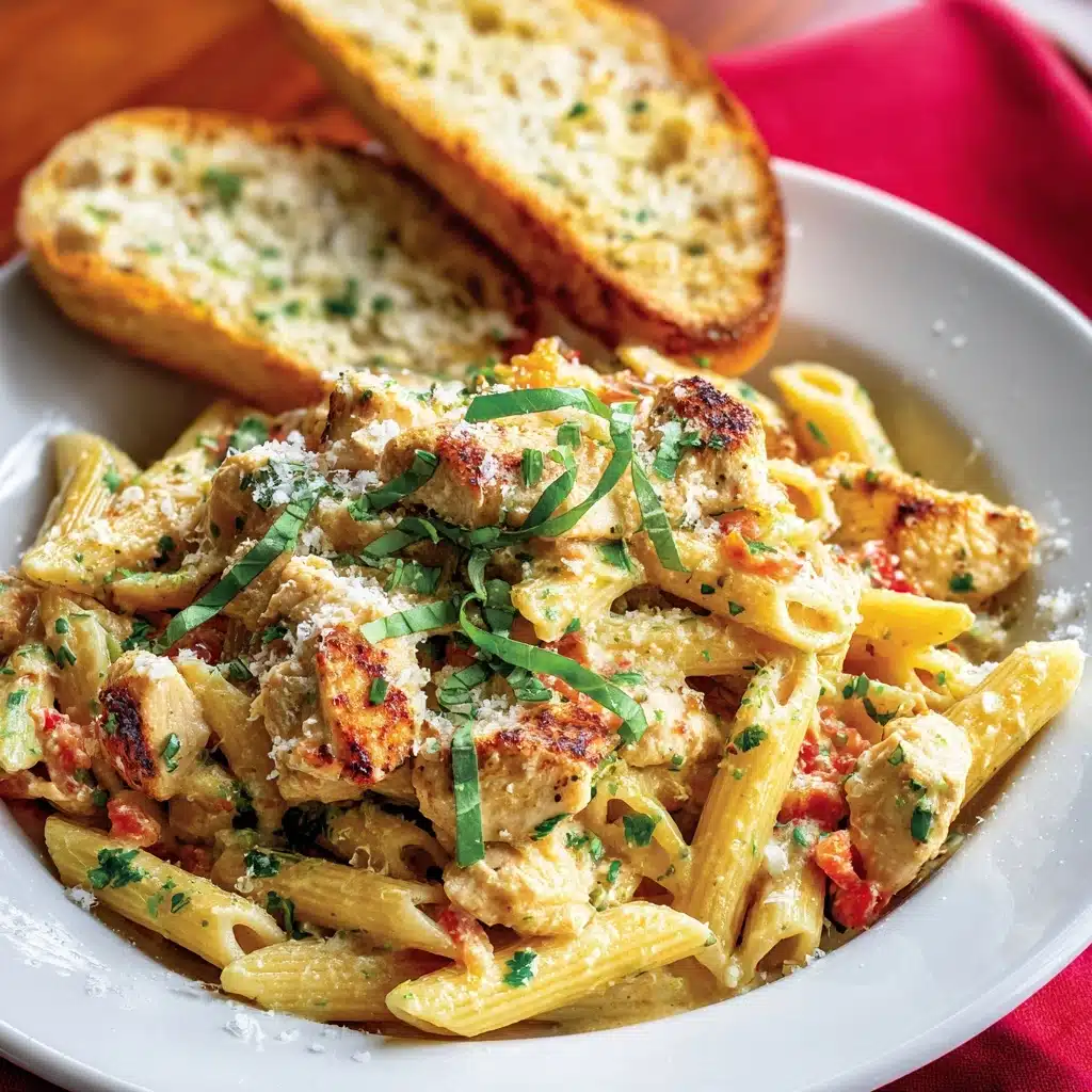 Creamy Sun-Dried Tomato Penne with Chicken Recipe - Recipe Image