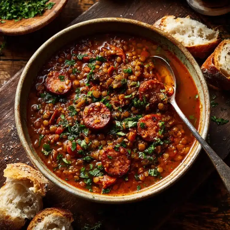 Instant Pot Smoked Sausage and Lentil Soup Recipe