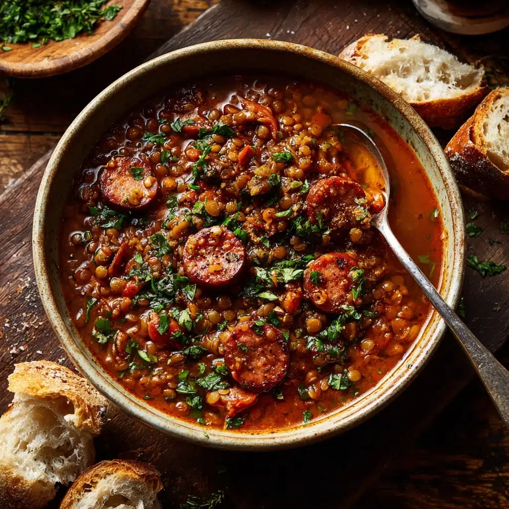 Instant Pot Smoked Sausage and Lentil Soup Recipe