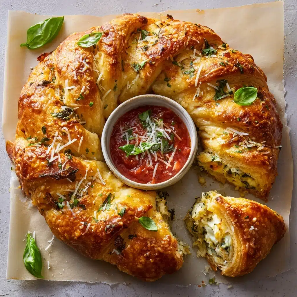 Pesto Chicken Crescent Ring Recipe - Recipe Image