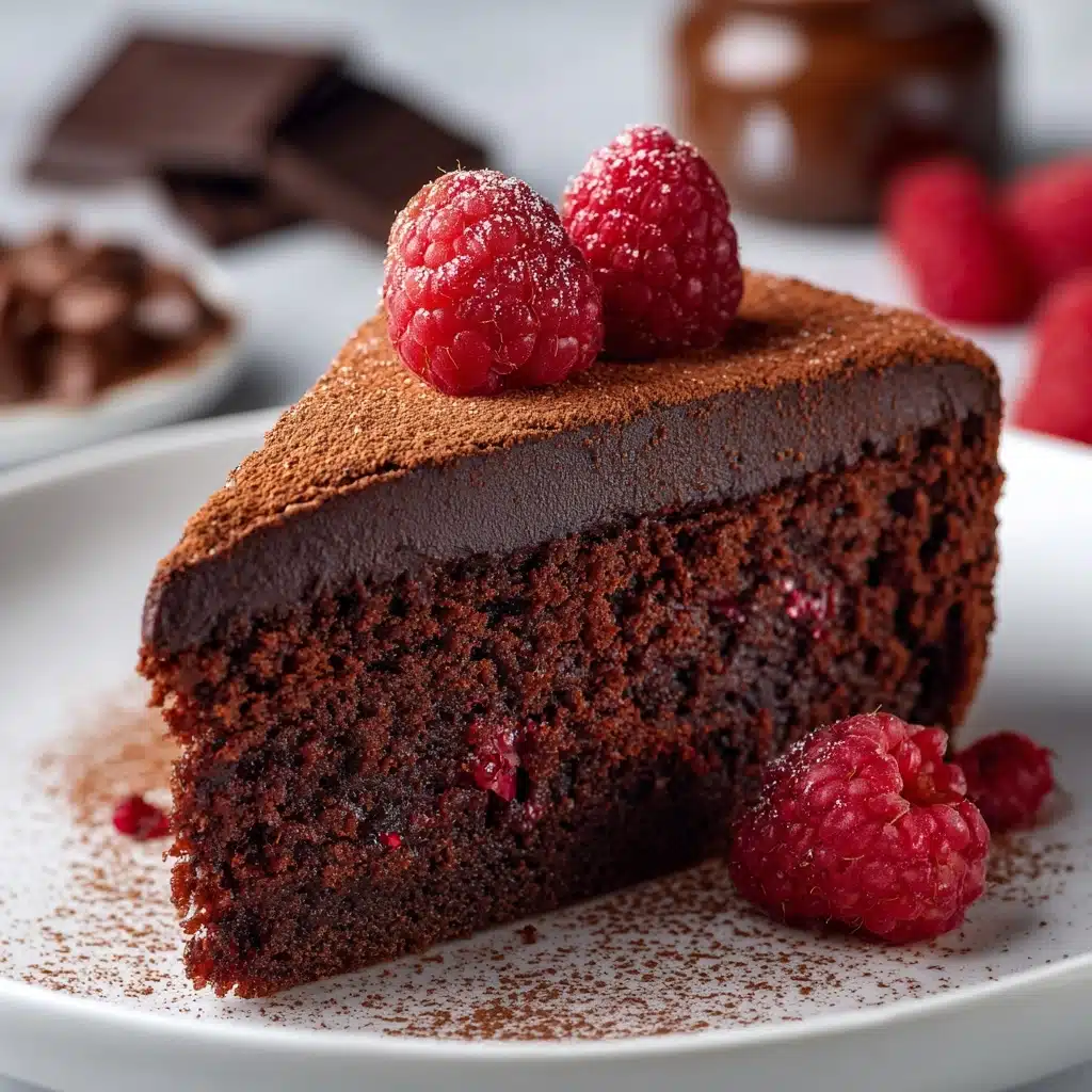 Flourless Nutella Raspberry Cake Recipe