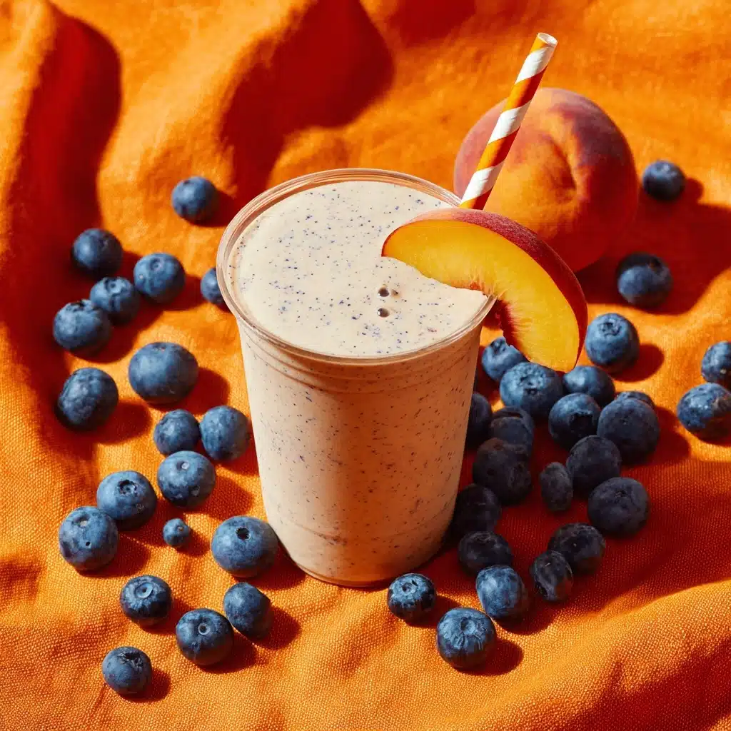 Blueberry Peach Milkshake Recipe - Recipe Image