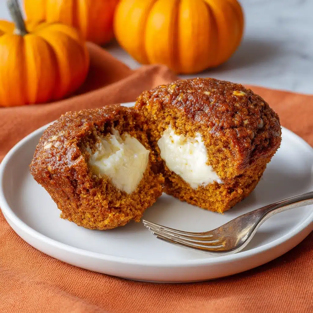 Pumpkin Muffins with Cinnamon Cream Cheese Filling Recipe - Recipe Image